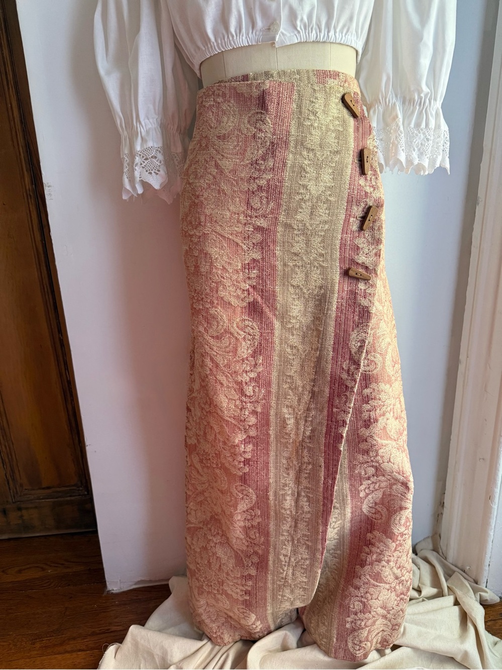 Vintage Indian Baroque Tapestry Wide Leg Pants High Waist Small 4–6